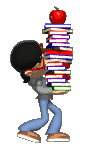 boy carrying books 