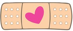bandage with heart 