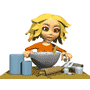 girl mixing