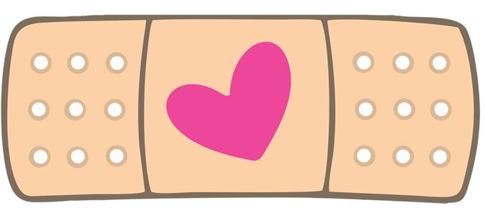 bandage with heart