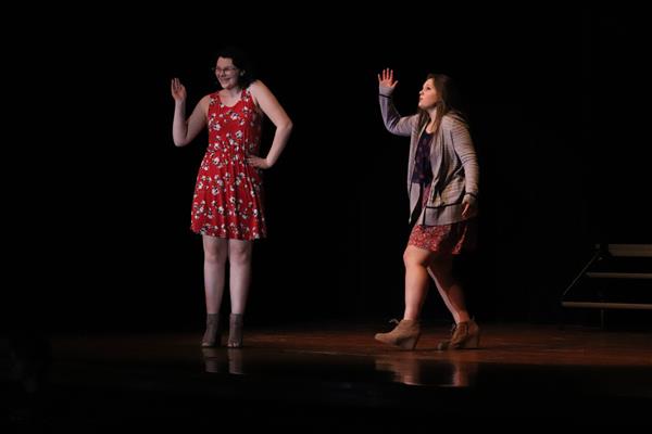 Madison and Autumn as Jenny and Sara