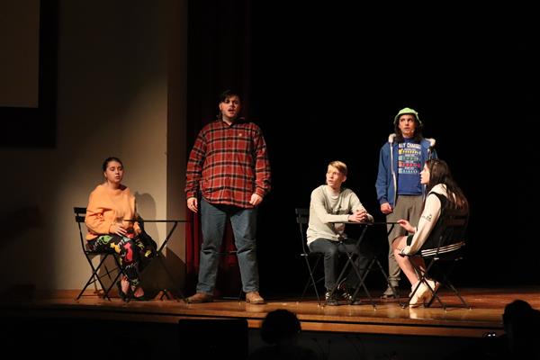 Connor as Mike with ensemble