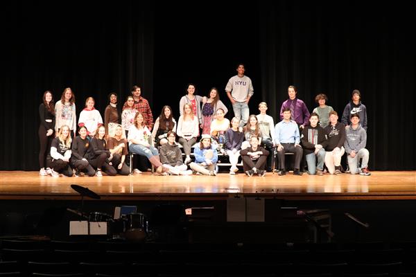Cast with stage crew and A/V crew