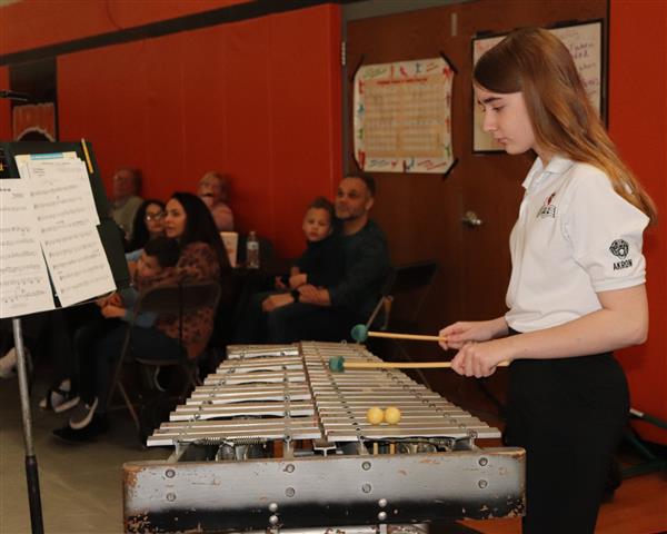 Audrey on xylophone