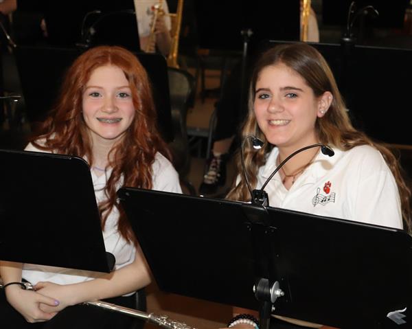 Madison and Kylee give a smile