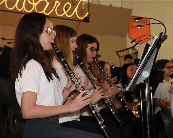Clarinetists from 7th & 8th Grade Band