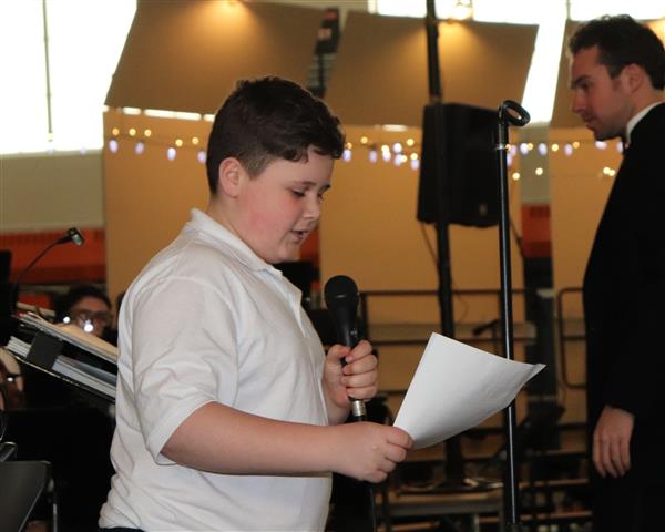 Student introduces next selection