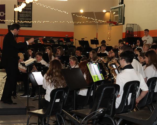 Mr. Bardo conducts 7th & 8th Grade Band