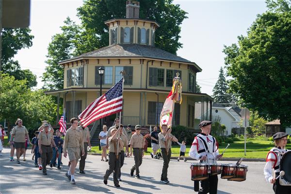 Boy Scouts marching