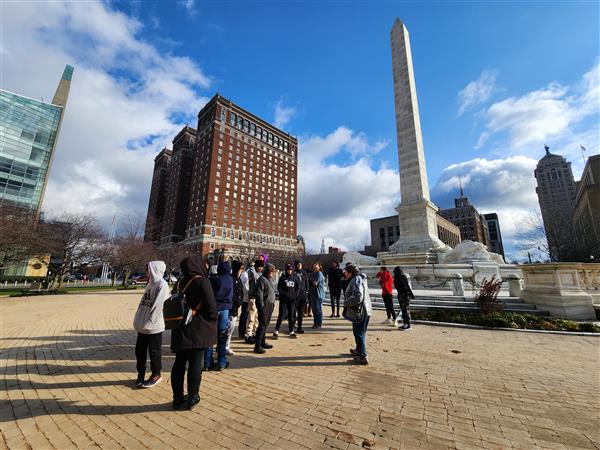 Students in Niagara Square