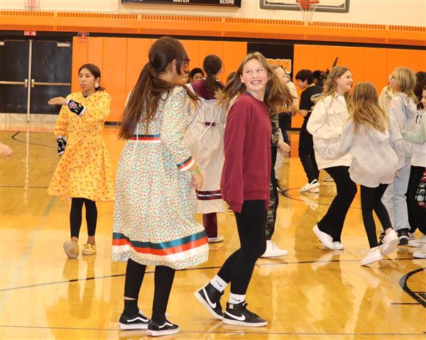 Having fun dancing