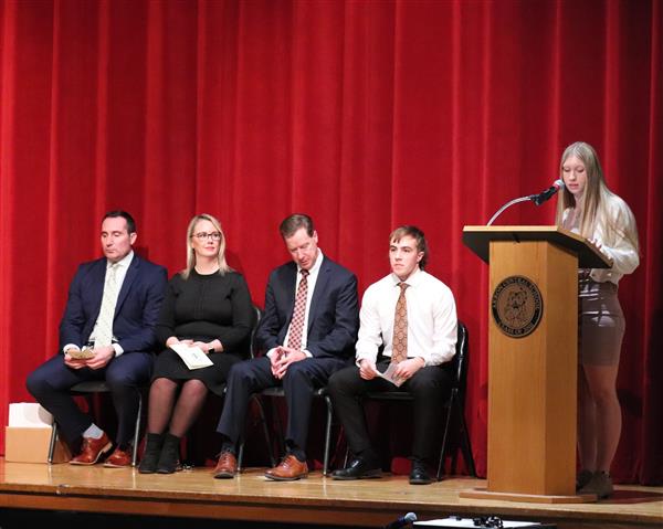 Olivia with Drew and Administration