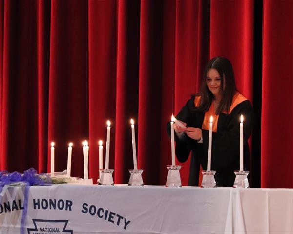 Autumn Hall lighting candle