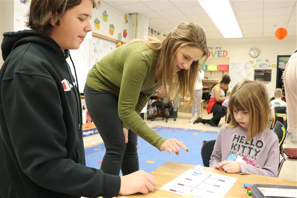 Mrs. O'Malley with students
