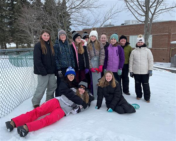 Group of Winter Fun Day students