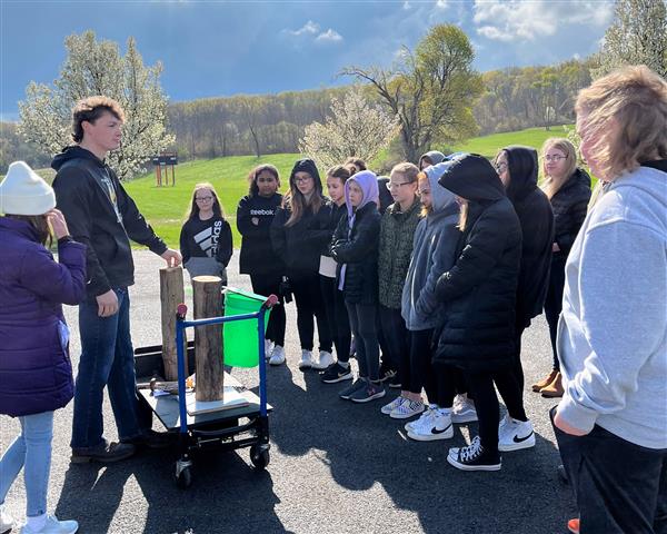 6th Graders learn about tapping maple trees