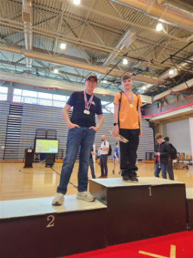 Luke and Carson on medal stand