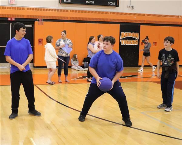 Shooting hoops!