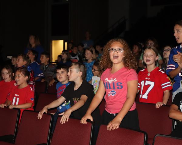 Students cheering