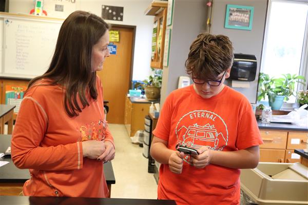 Mrs. Chase with student