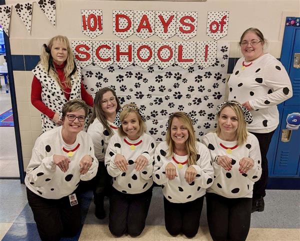 First Grade Team as dalmatian pups!