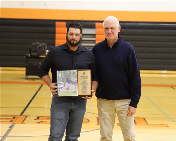 Tommy with Coach Bell