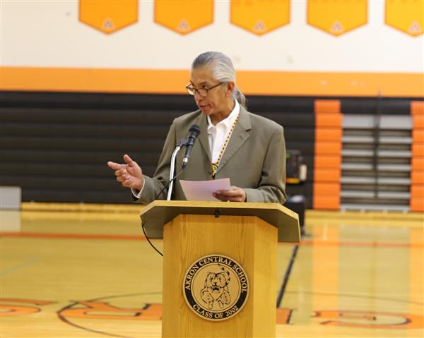 Coach Gary Sundown - presenting for Nelson Logan