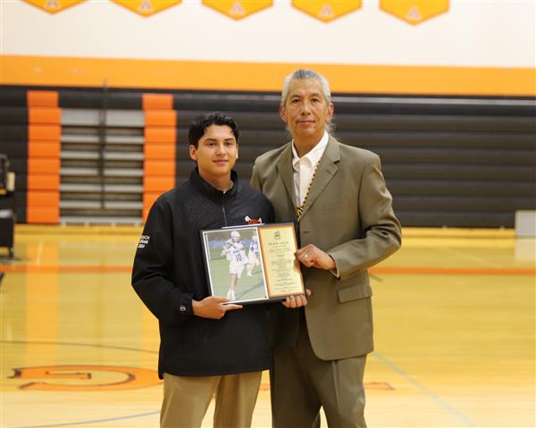 Nelson with Coach Sundown