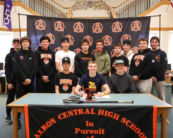 Nick with lacrosse teammates
