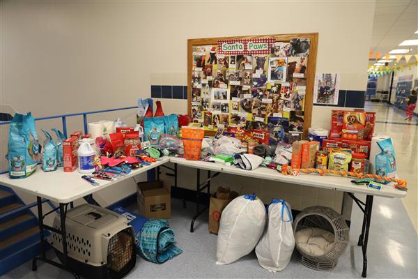 Items collected for donation