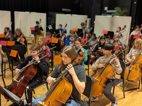 Akron MS Orchestra together with Clarence MS Orchestra