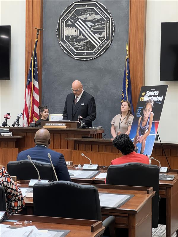 Honor being recognized as Citizen of the Month; mother pictured, too