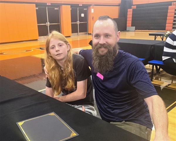 student with parent