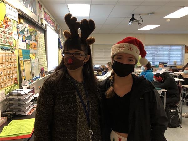 Mrs. Bergman with student